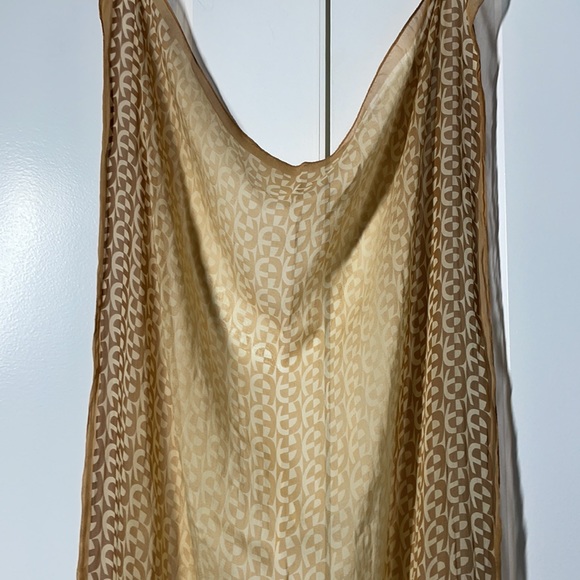 Etienne Aigner 100% Silk Logo Long Scarf - Picture 6 of 10